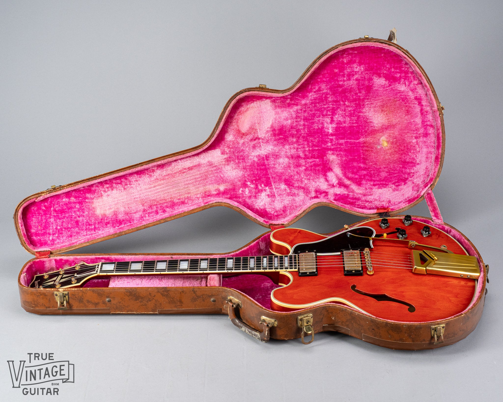 1959 Gibson ES-355 T Mono Cherry Watermelon red guitar in original case