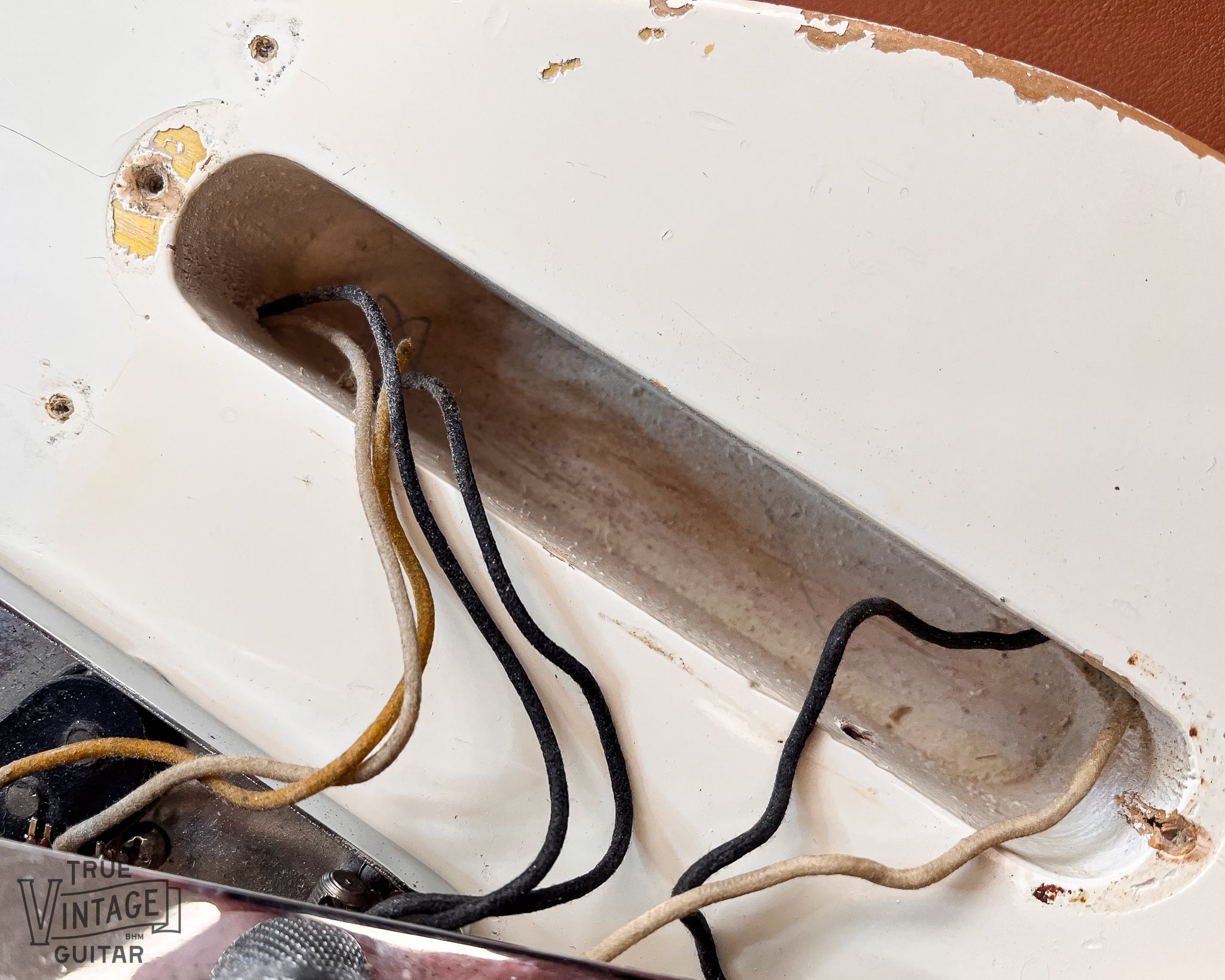 Olympic White 1960 Fender Telecaster control cavity