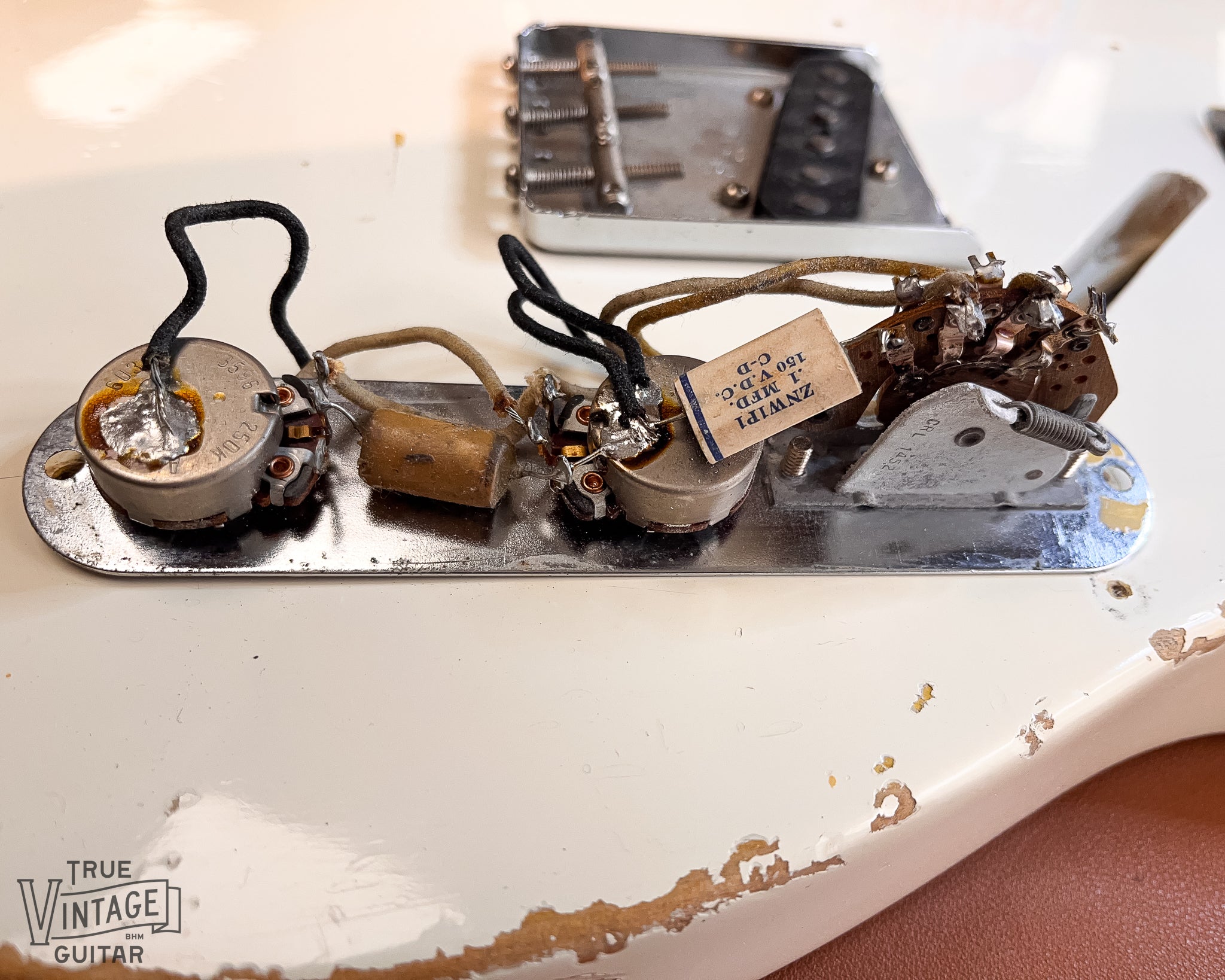 Olympic White 1960 Fender Telecaster wiring and pot codes