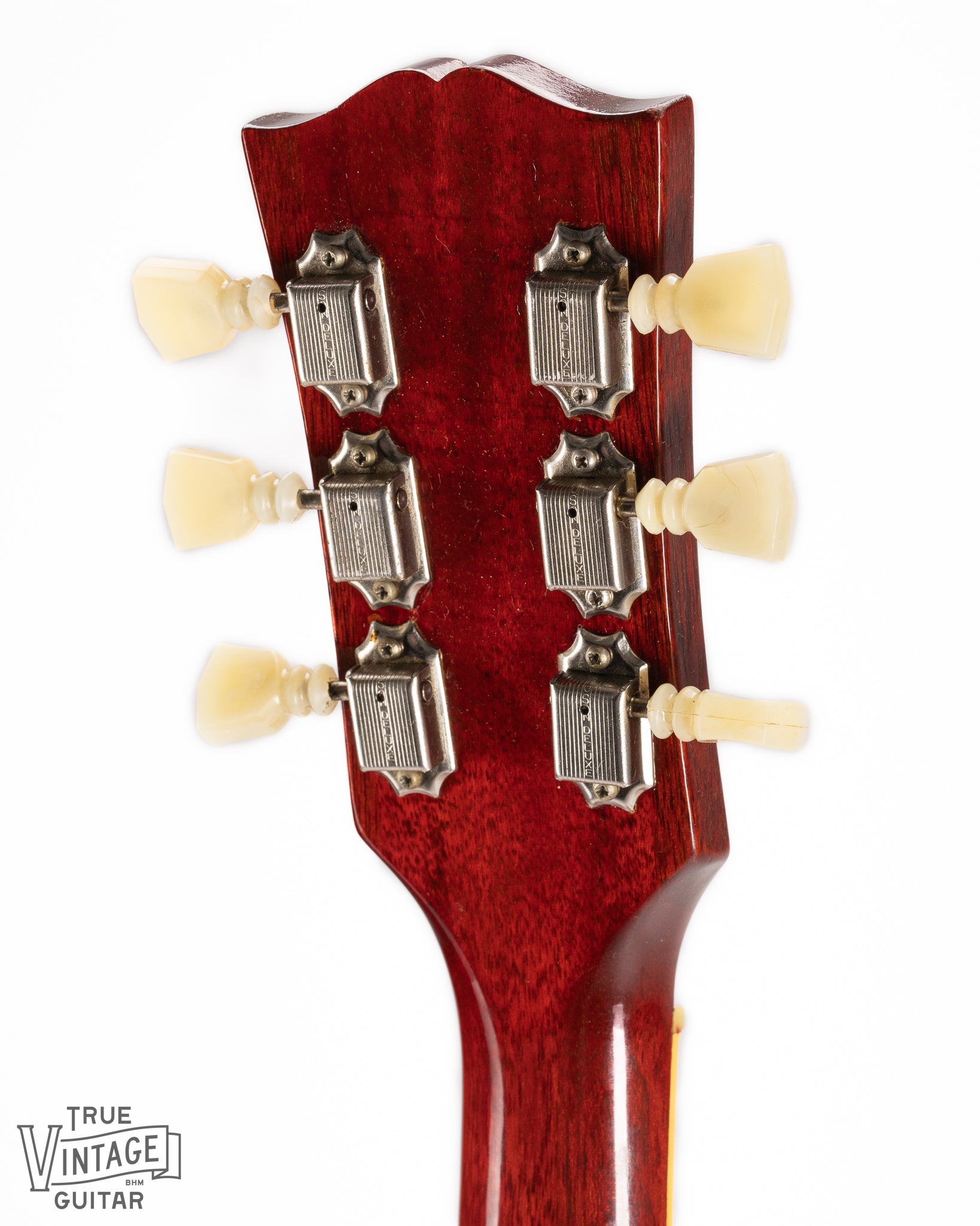 Cherry Red 1960 Gibson ES-335 Back of Headstock