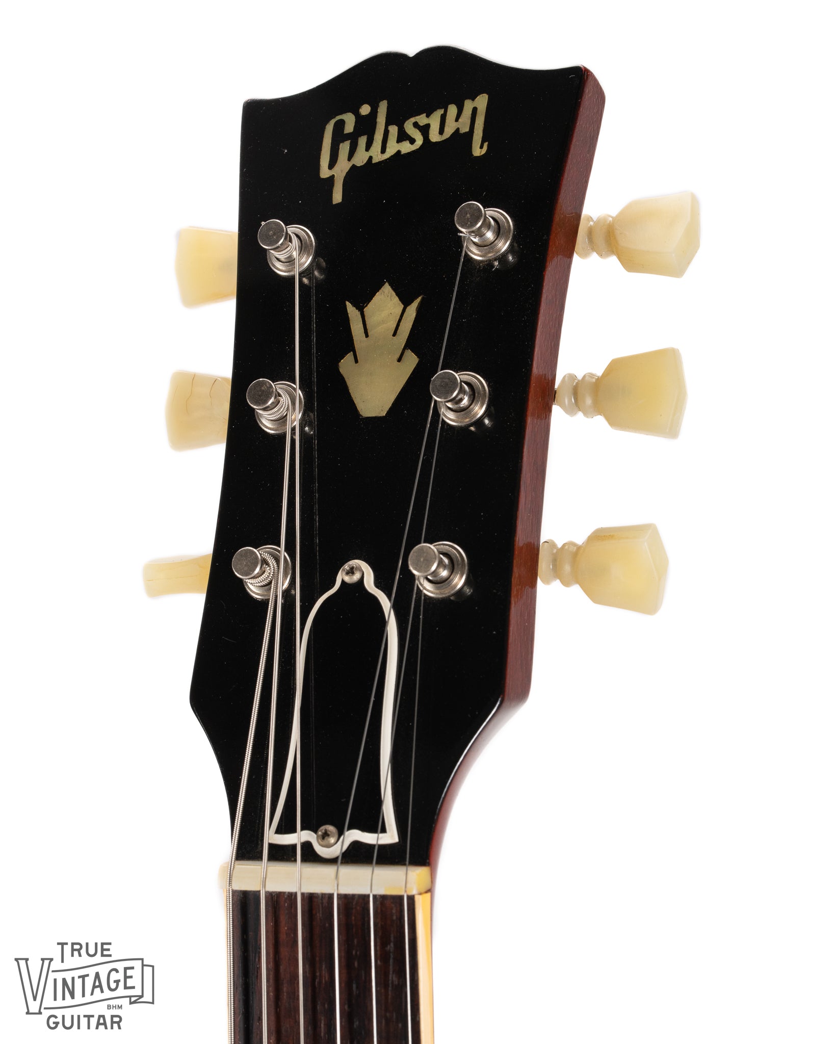 Cherry Red 1960 Gibson ES-335 Front of Headstock