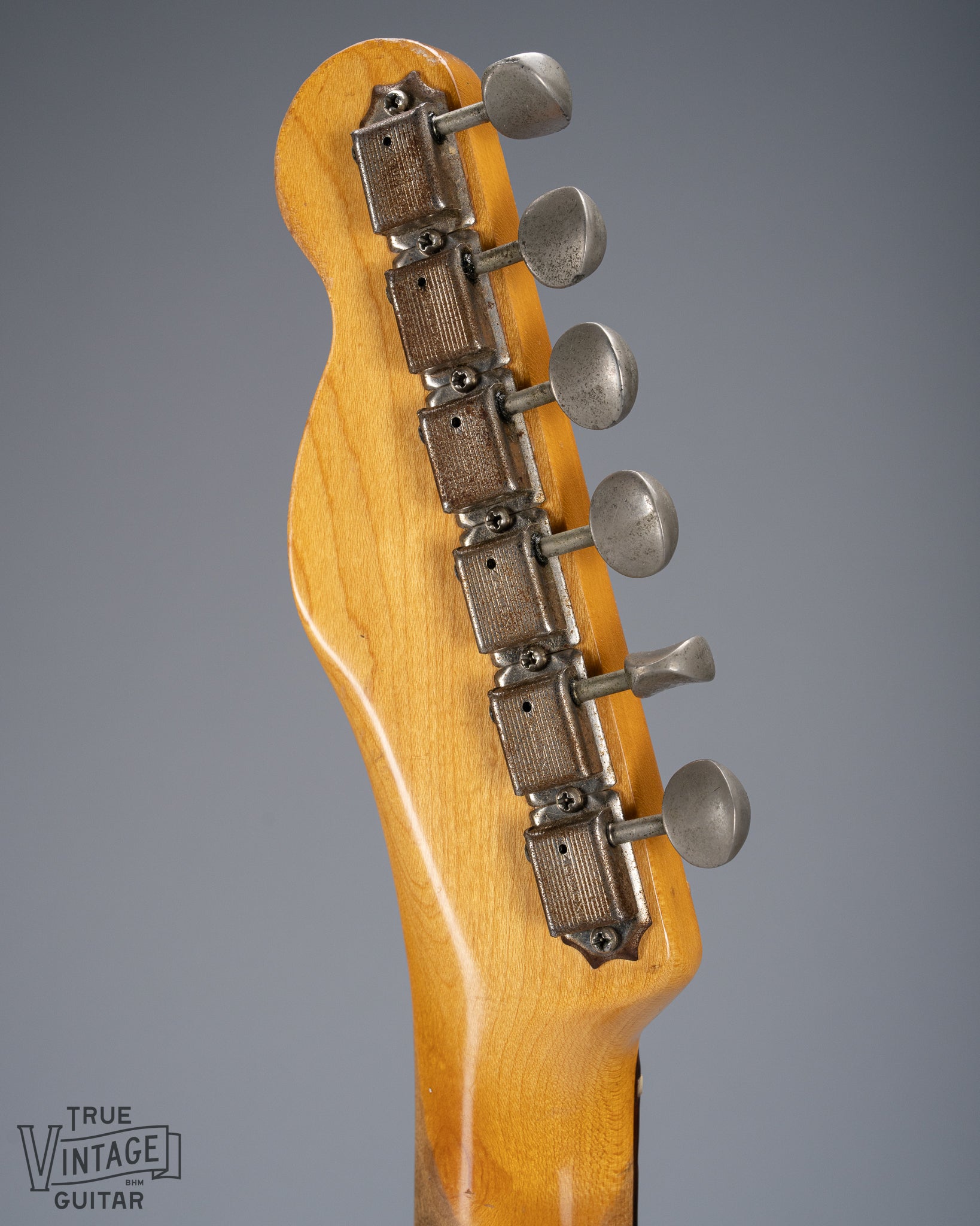 Back of Olympic White 1960 Fender Telecaster Headstock