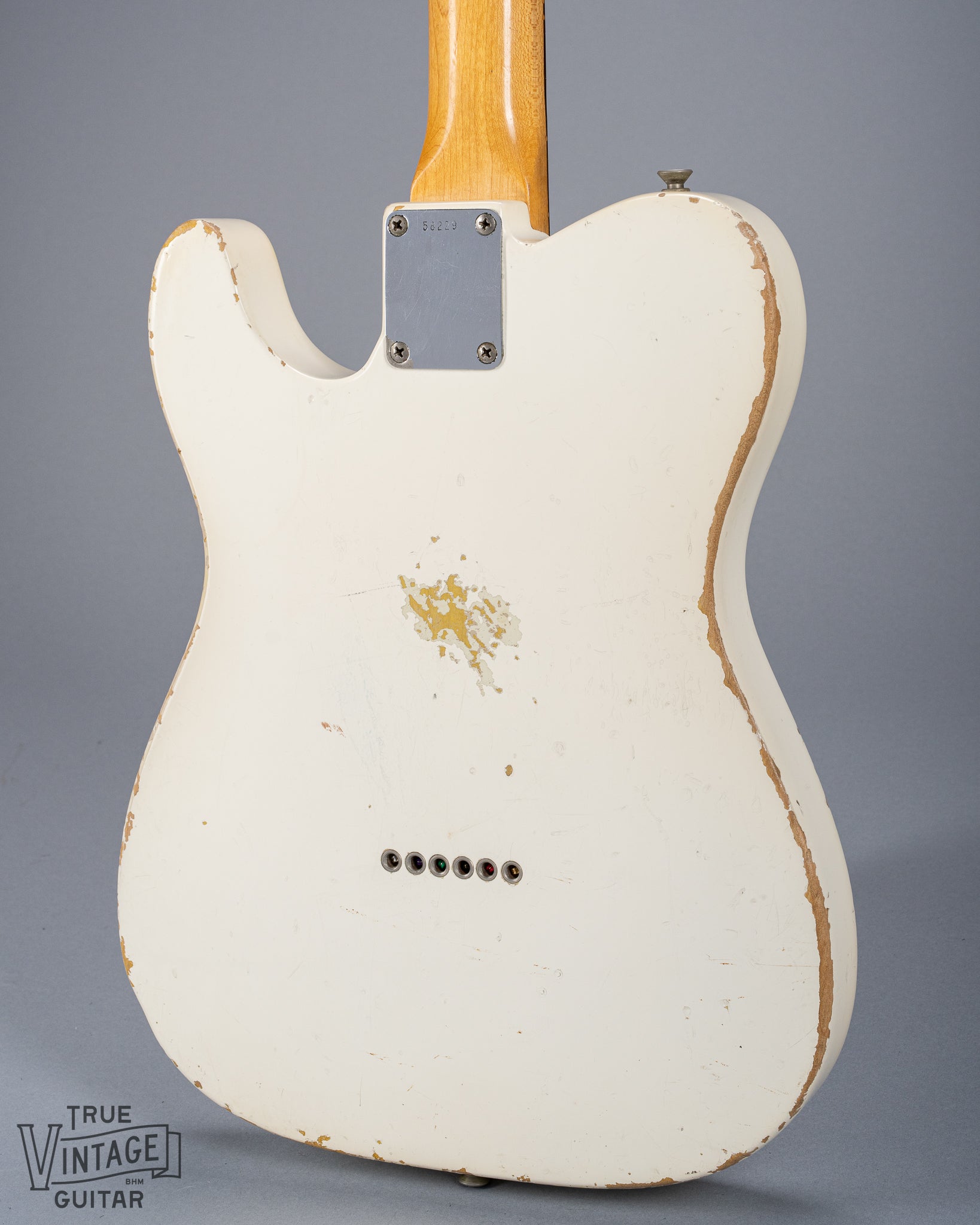 Back of Olympic White 1960 Fender Telecaster Body 