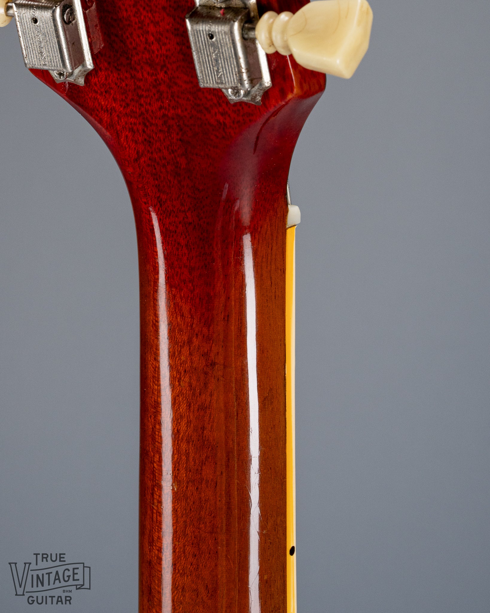 Back of 1961 Gibson Les Paul Standard Cherry Neck and Headstock Joint 