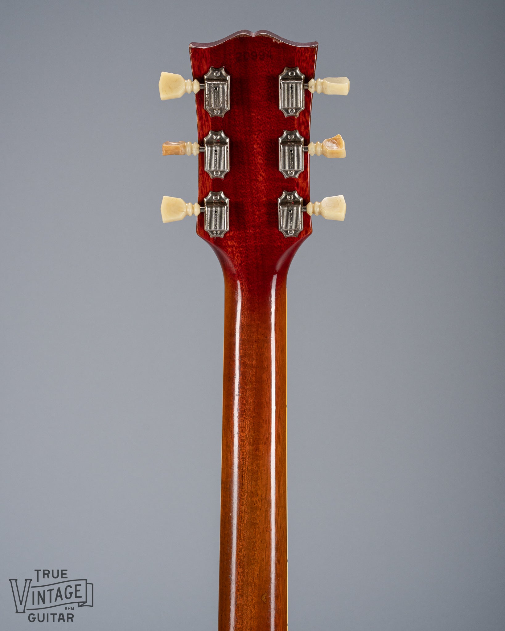 Back of 1961 Gibson Les Paul Standard Cherry Neck and Headstock