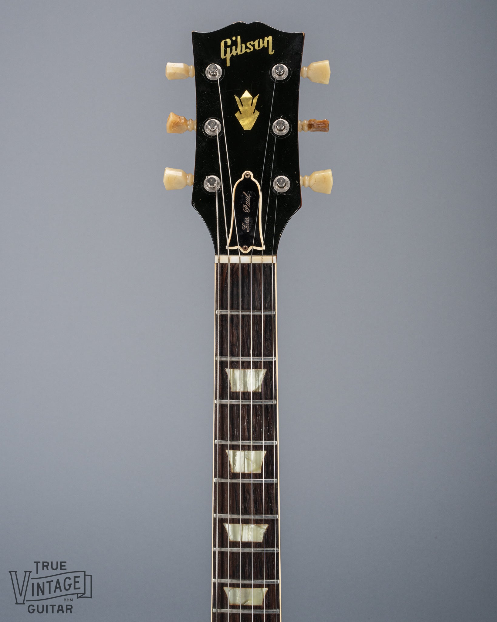 Front of 1961 Gibson Les Paul Standard Cherry Neck and Headstock