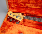 1962 Fender Jazz Bass custom color black custom color guitar headstock and neck in original case 