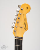 Front of the headstock of slab board Stratocaster