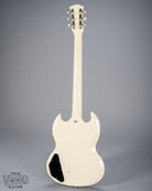 Back of 1962 Gibson SG Special white guitar body neck and headstock 