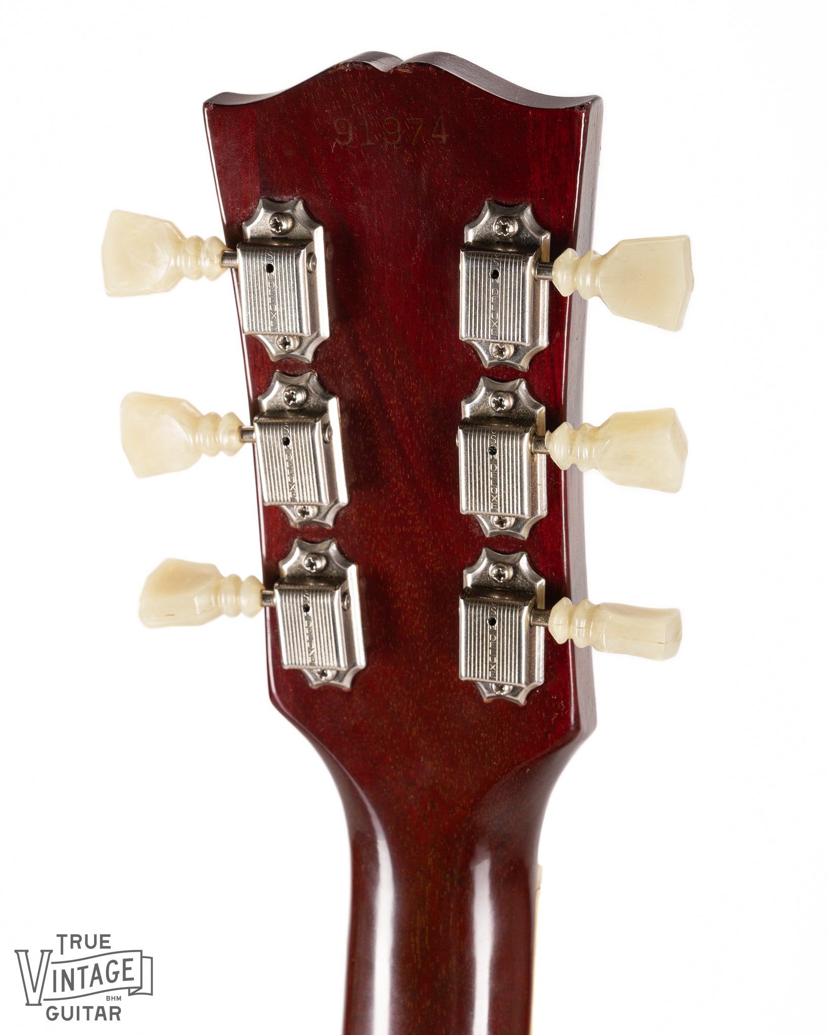 Back of 1963 Gibson ES-335 Cherry Headstock