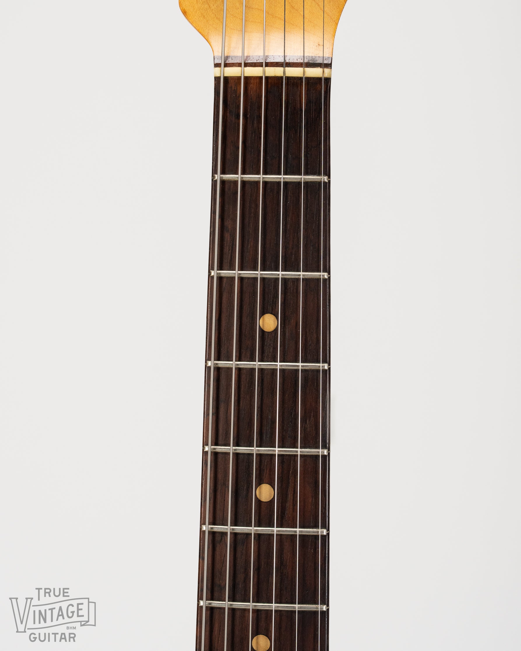 clay dots on Brazilian Rosewood fretboard