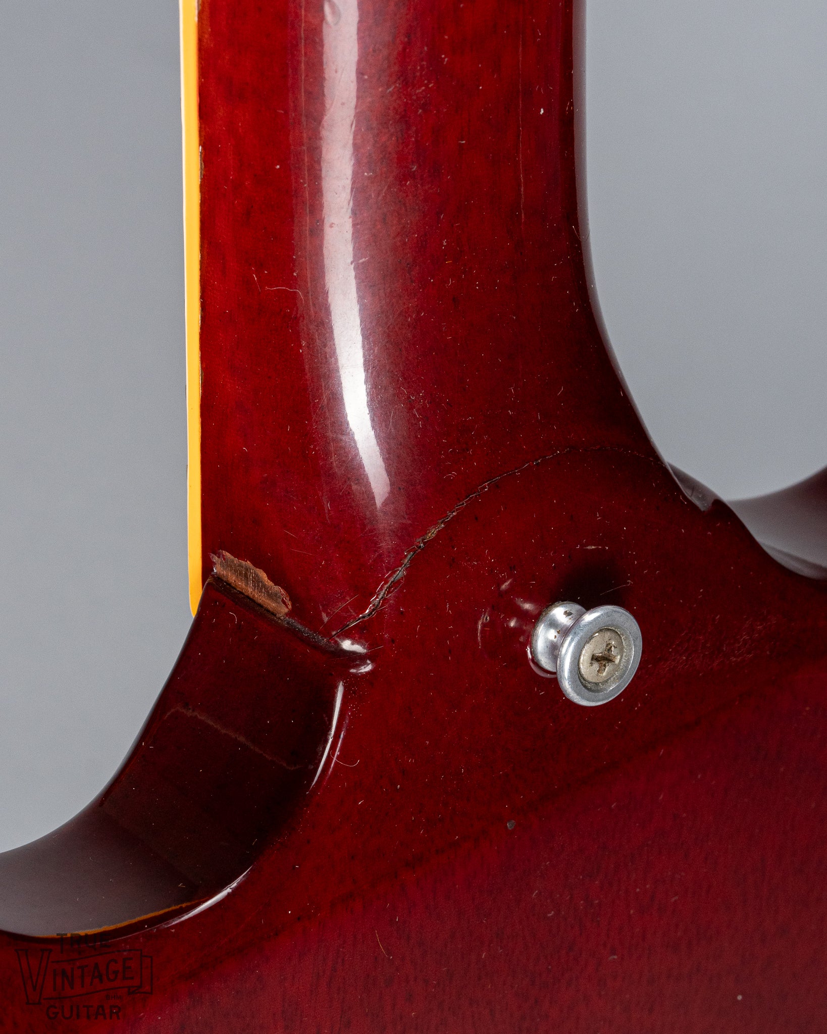 Neck heel of 1963 Gibson Les Paul Standard SG
