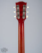 Back of 1964 Gibson SG Junior Cherry guitar neck headstock tuning machines tuner buttons serial number