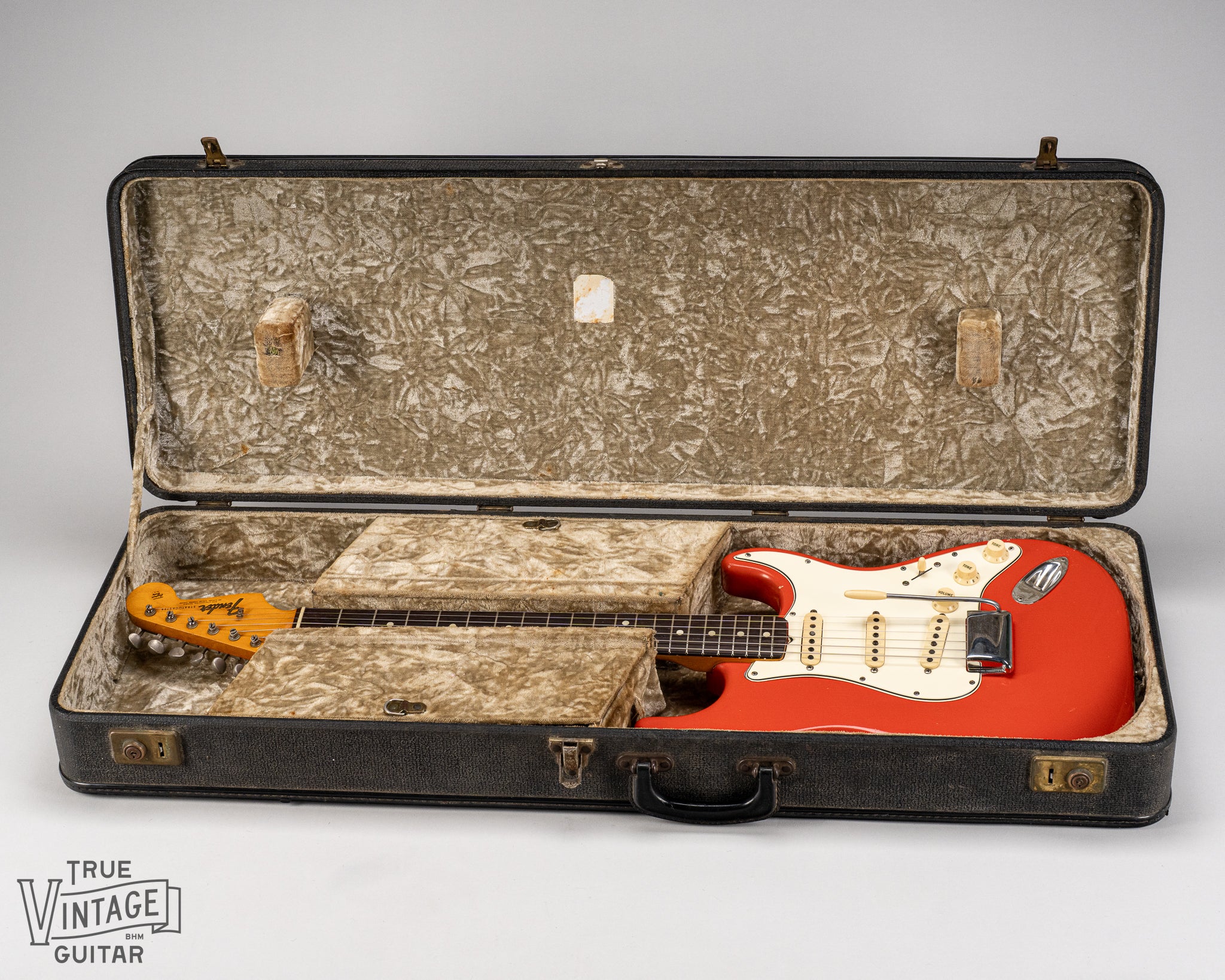 1965 Fender Stratocaster Fiesta Red custom color guitar full guitar in orignal Australia case 