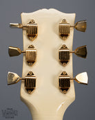 back of 1965 Gibson SG Custom white guitar three pickup with Bigsby B5 vibrato tailpiece headstock and serial number