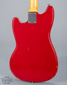 Back of 1965 Fender Mustang Red guitar neck plate serial number neck heel