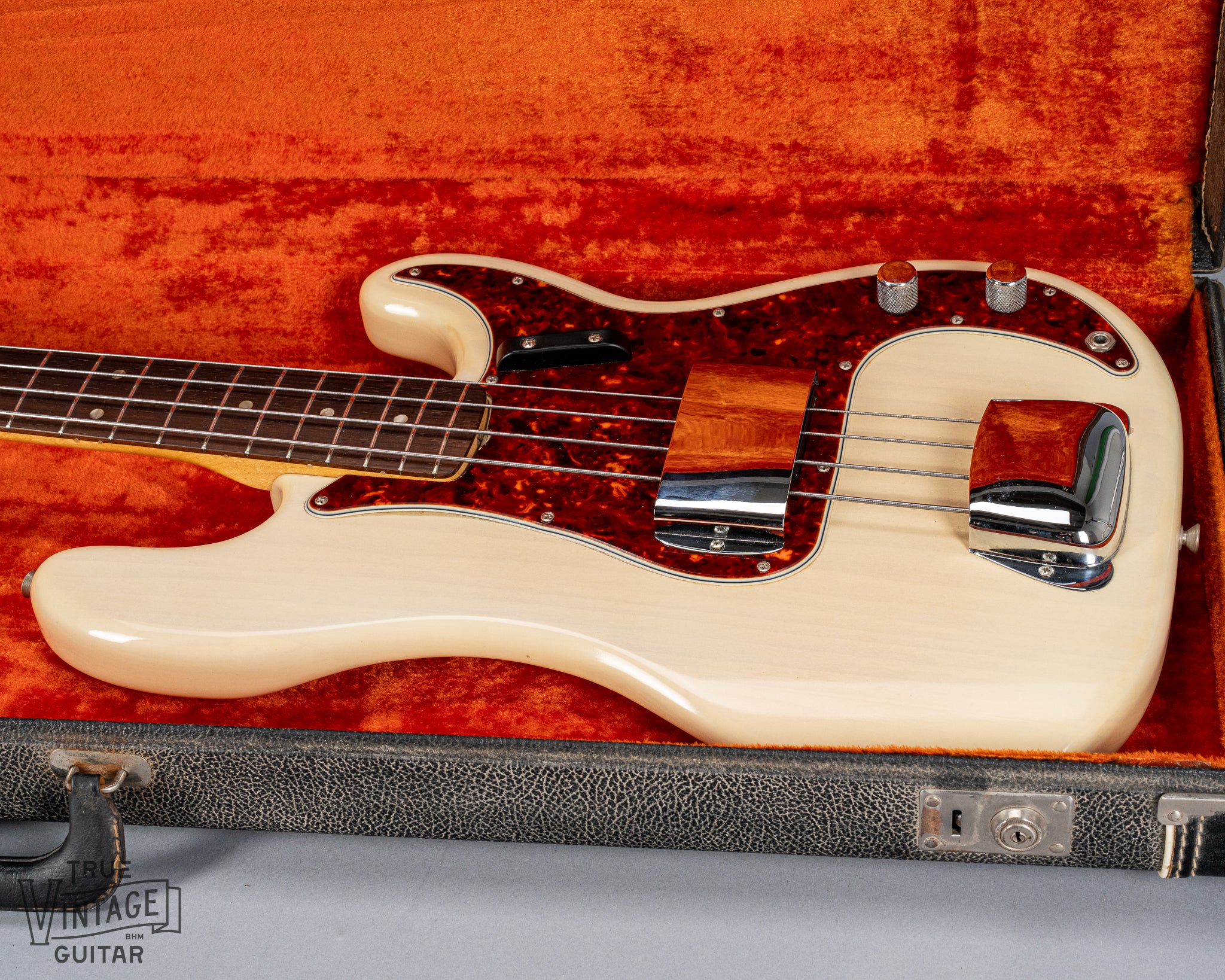 1966 Fender Precision Bass Blond bass guitar body in original case