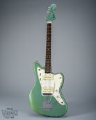 Front of 1966 Fender Jazzmaster Blue Ice Metallic Custom Color Guitar pickups controls hardware neck fretboard headstock matching headstock