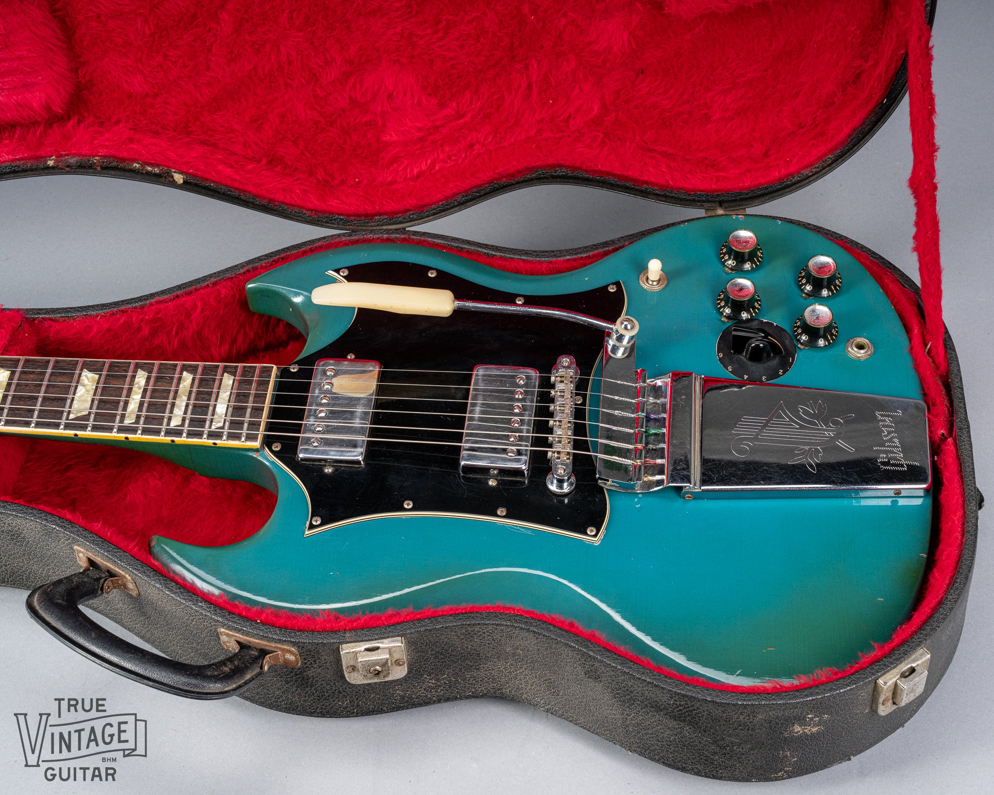 1971 Gibson SG Standard Custom Blue in original red lined case.