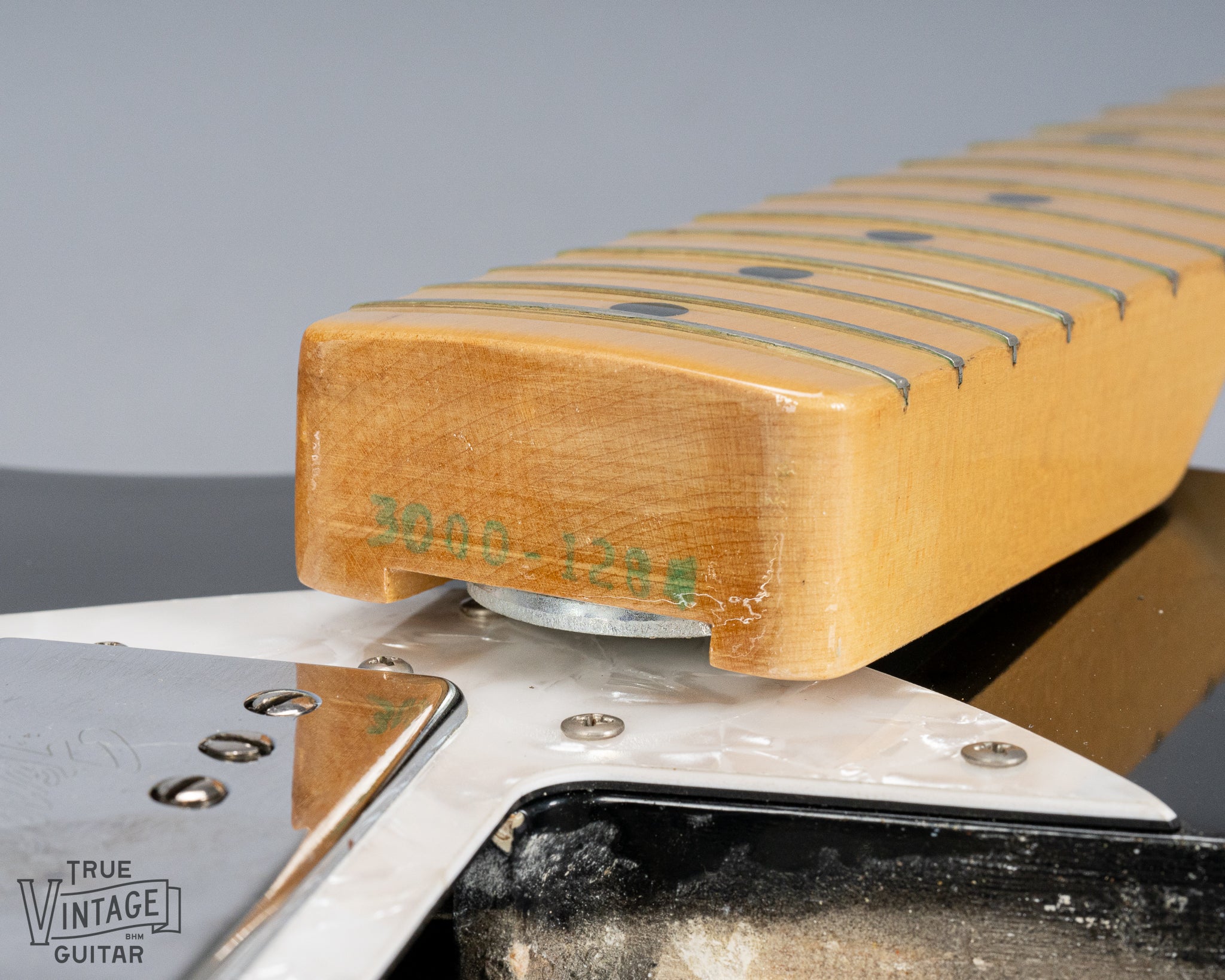 1978 Fender Telecaster Thinline Black guitar neck heel