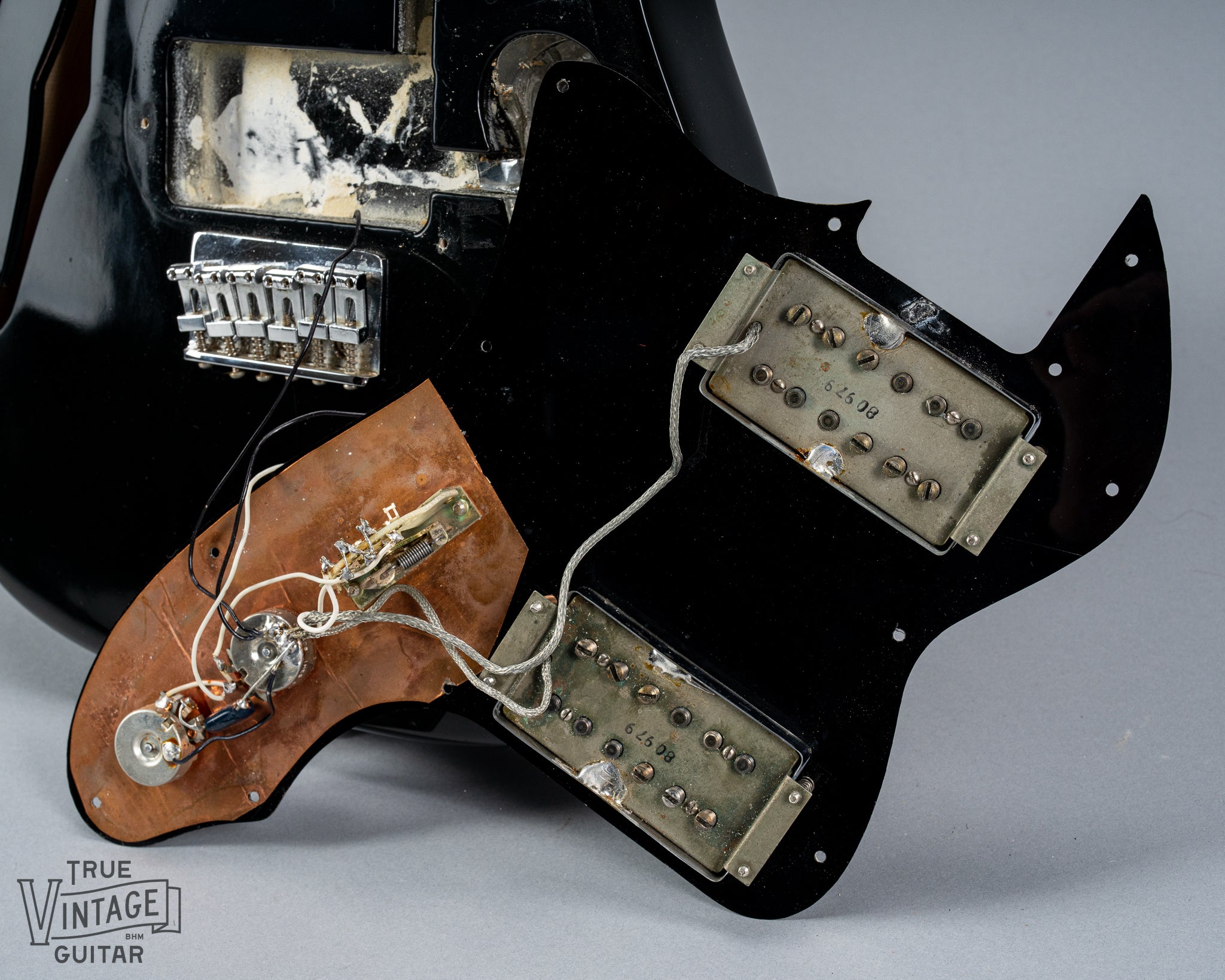 1978 Fender Telecaster Thinline Black guitar pickguard electronics pickups wiring