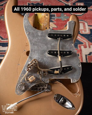 1960 Fender Stratocaster Firemist Gold Factory Refinish 1965