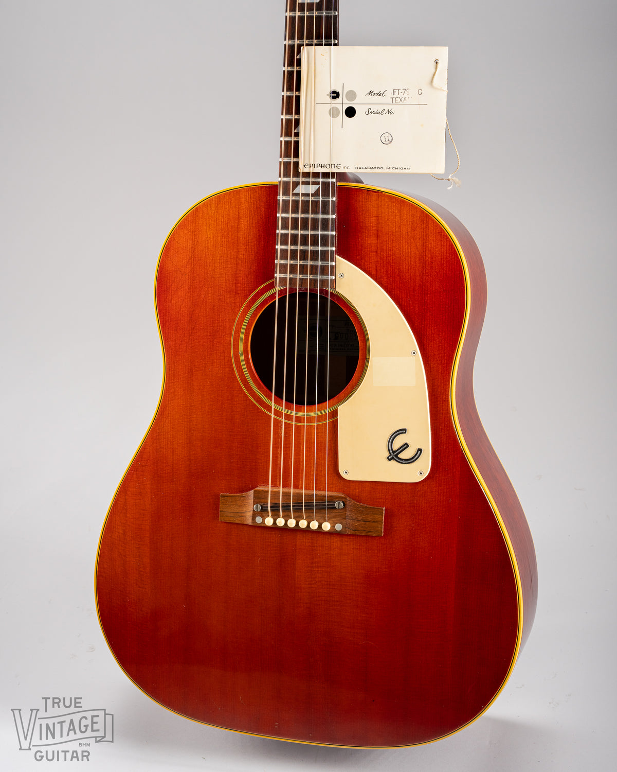 1968 Epiphone FT-79 Texan Cherry Red – True Vintage Guitar