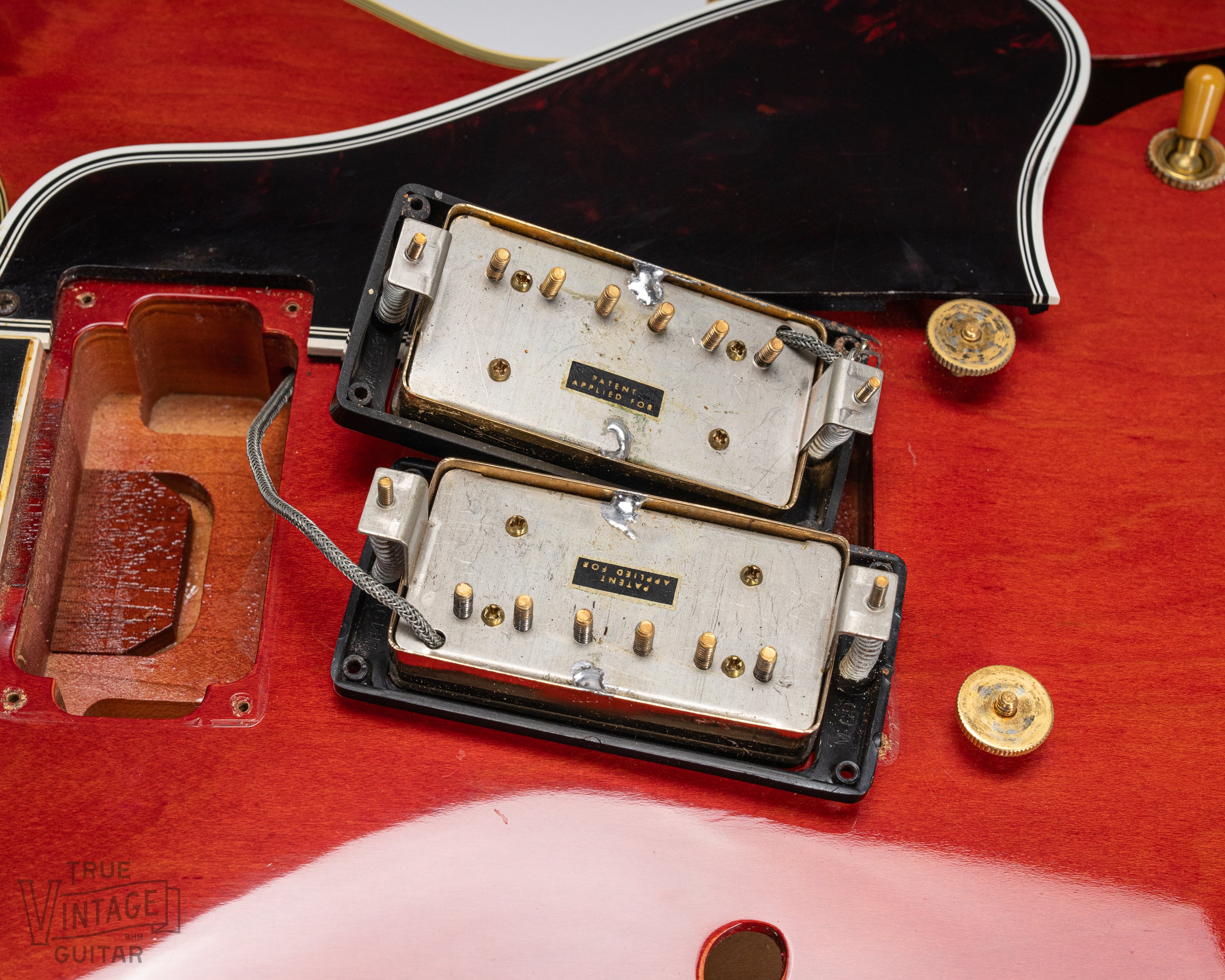 1959 Gibson ES-355 T Mono Cherry Watermelon red guitar PAF pickups