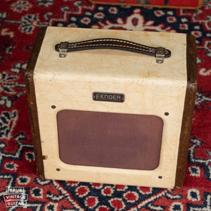 Vintage Fender guitar amplifier cream white brown