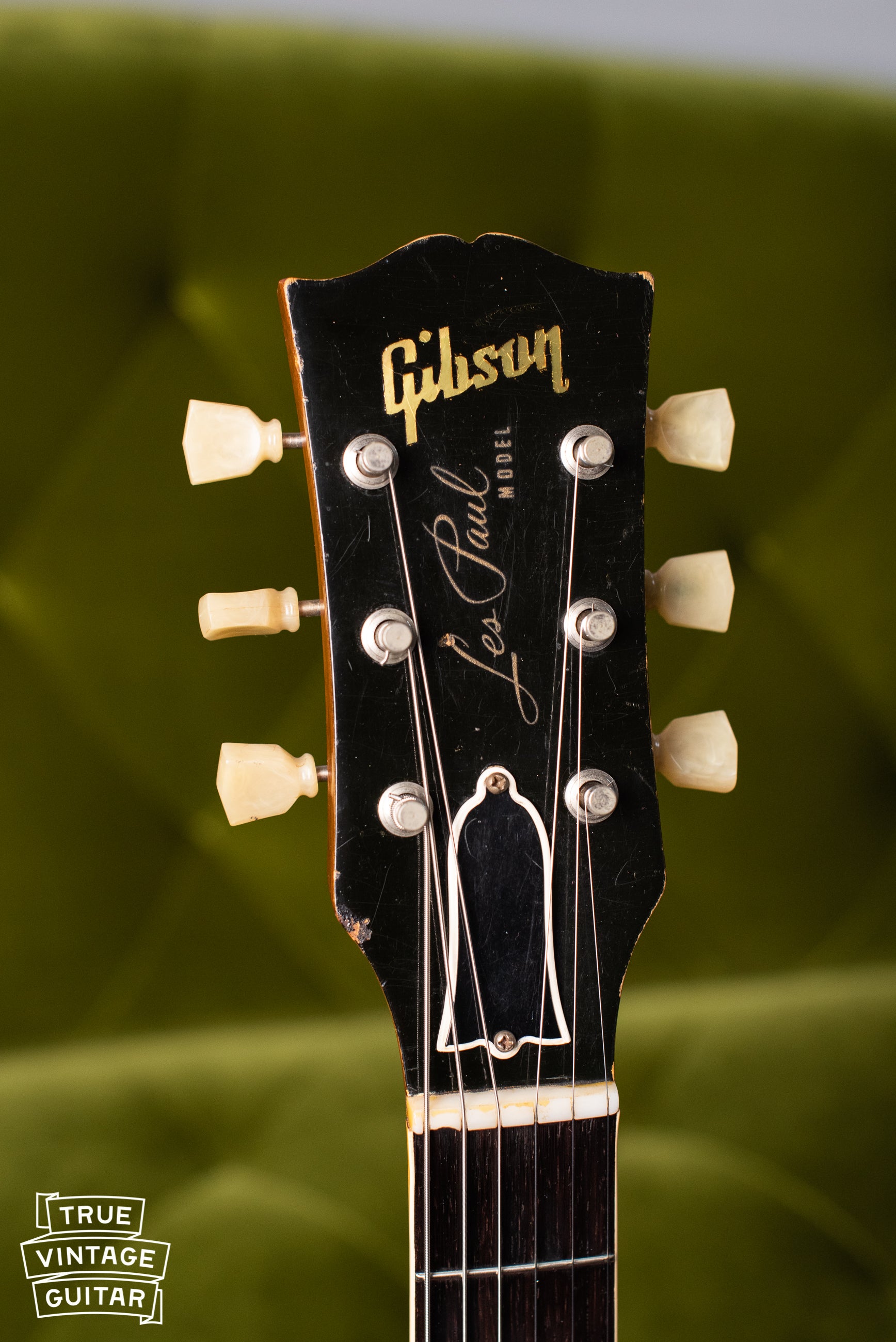 Headstock, Vintage 1954 Gibson Les Paul goldtop