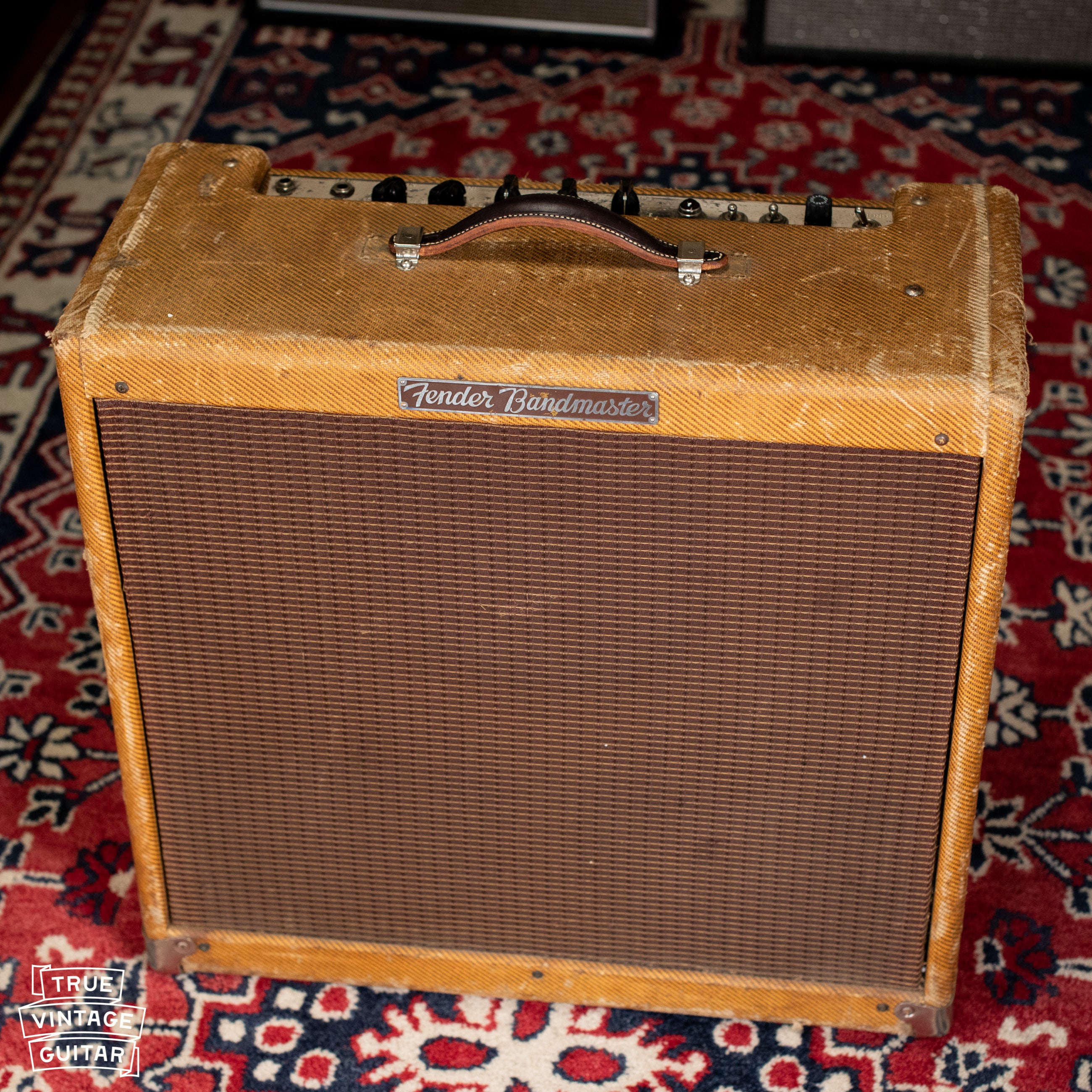 Vintage Tweed Fender Bandmaster guitar amp