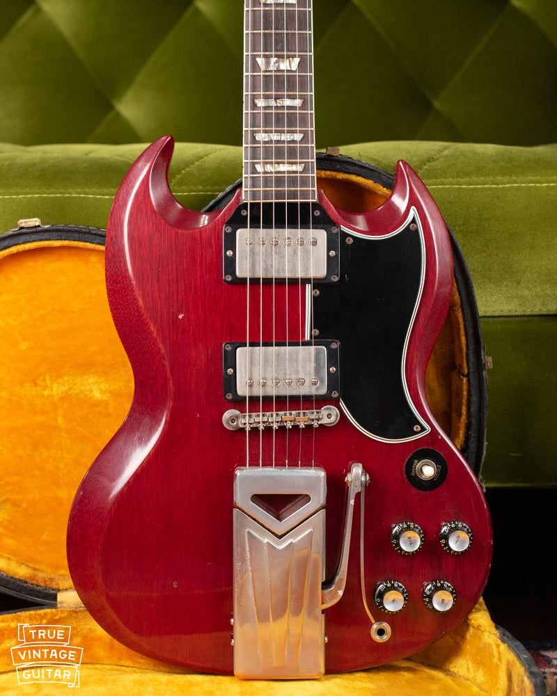 1961 Gibson Les Paul Standard headstock, single line Kluson tuners