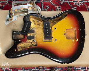 Fender Jazzmaster under pickguard, pickups