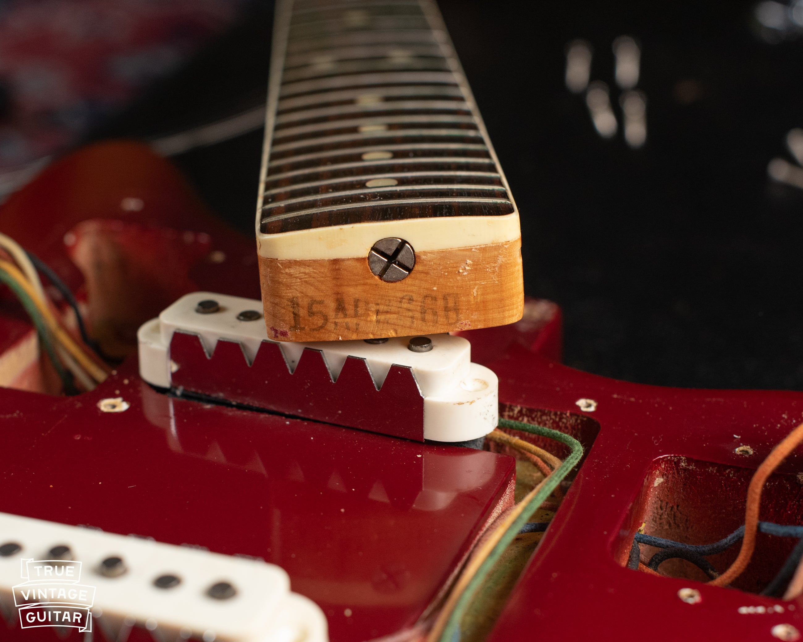 Fender Jaguar neck heel date stamp 15APR66B