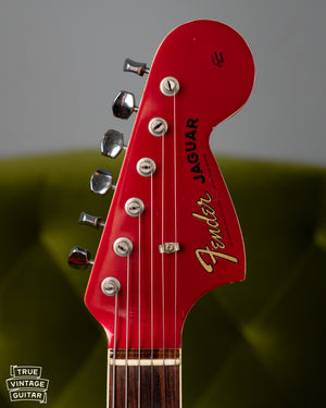 Vintage Fender Jaguar Red Matching headstock