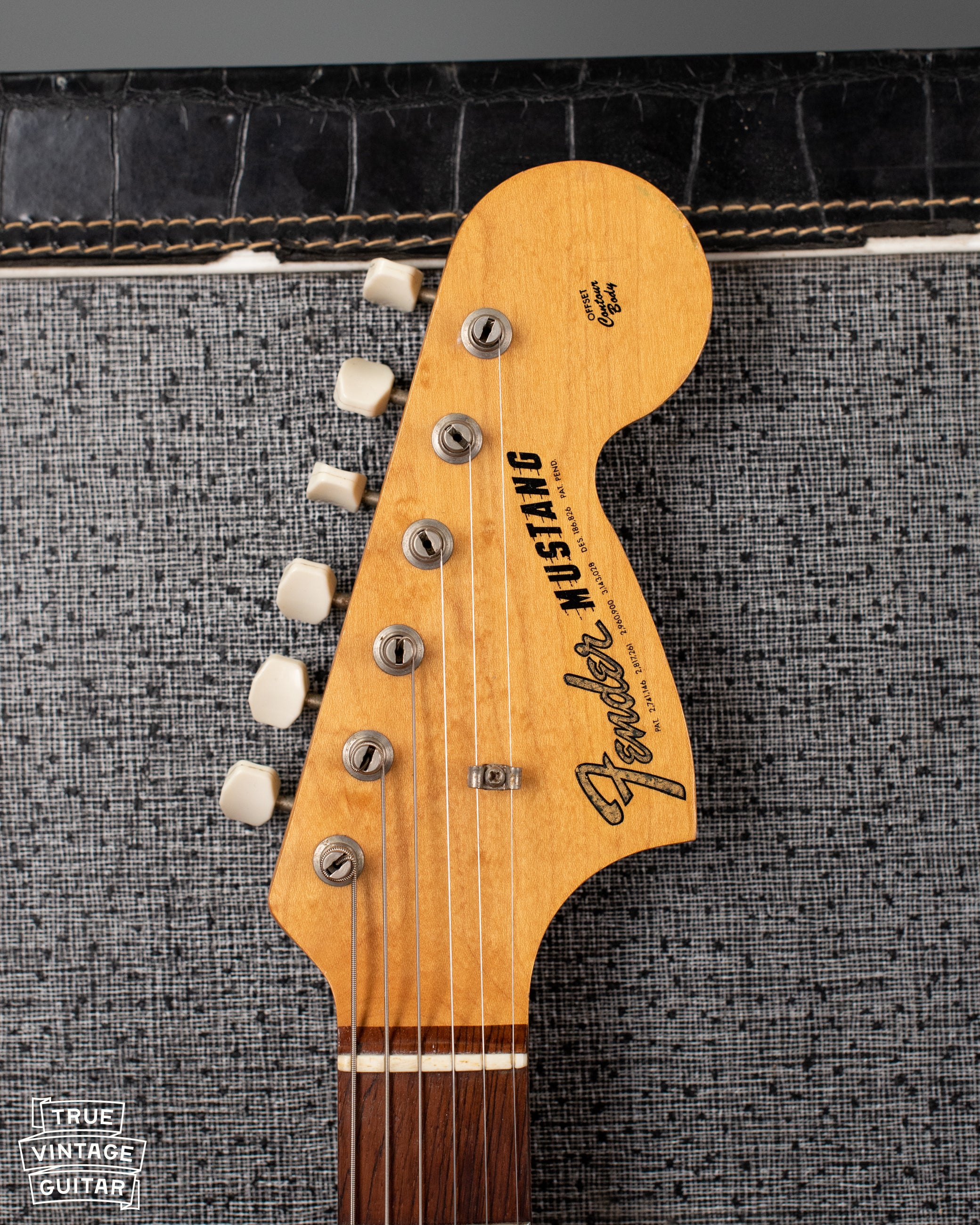 1966 Fender Mustang Headstock