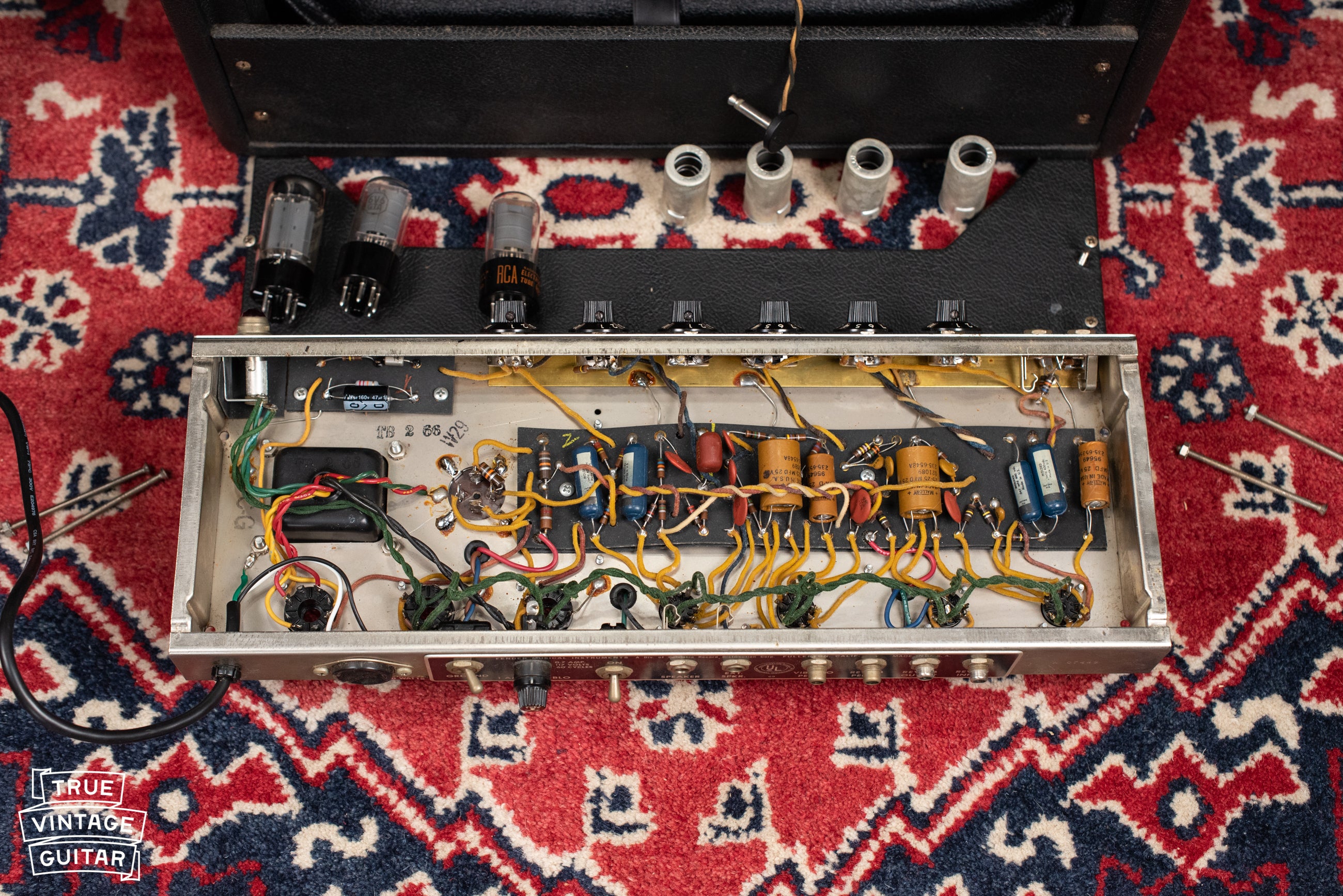 Circuit, chassis, Fender Princeton Reverb