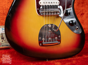 Tremolo tailpiece, Vintage 1966 Fender Jaguar Sunburst