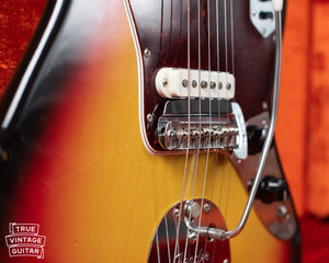 Fender mute, bridge mute, Vintage 1966 Fender Jaguar Sunburst