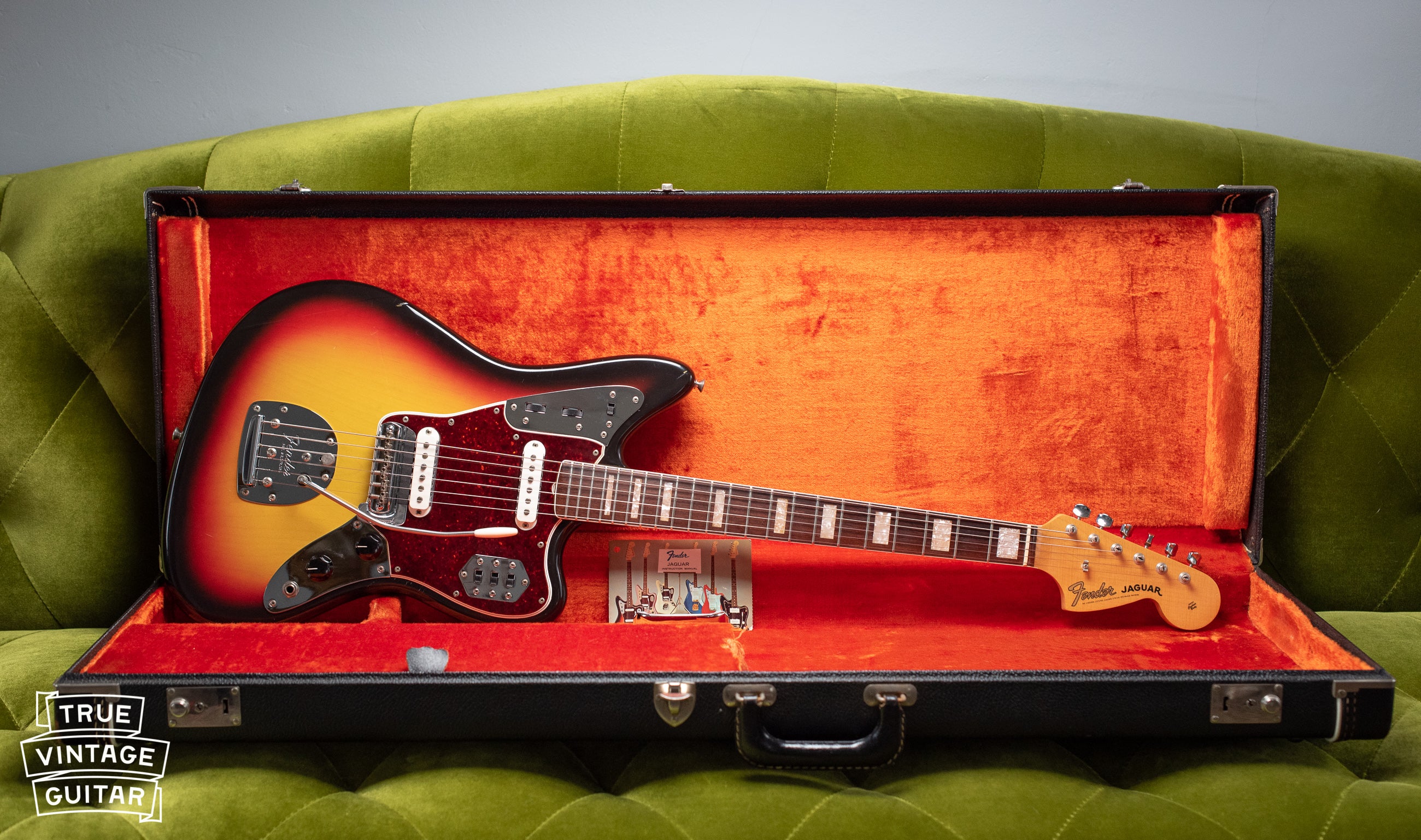 Vintage 1966 Fender Jaguar Sunburst in original case