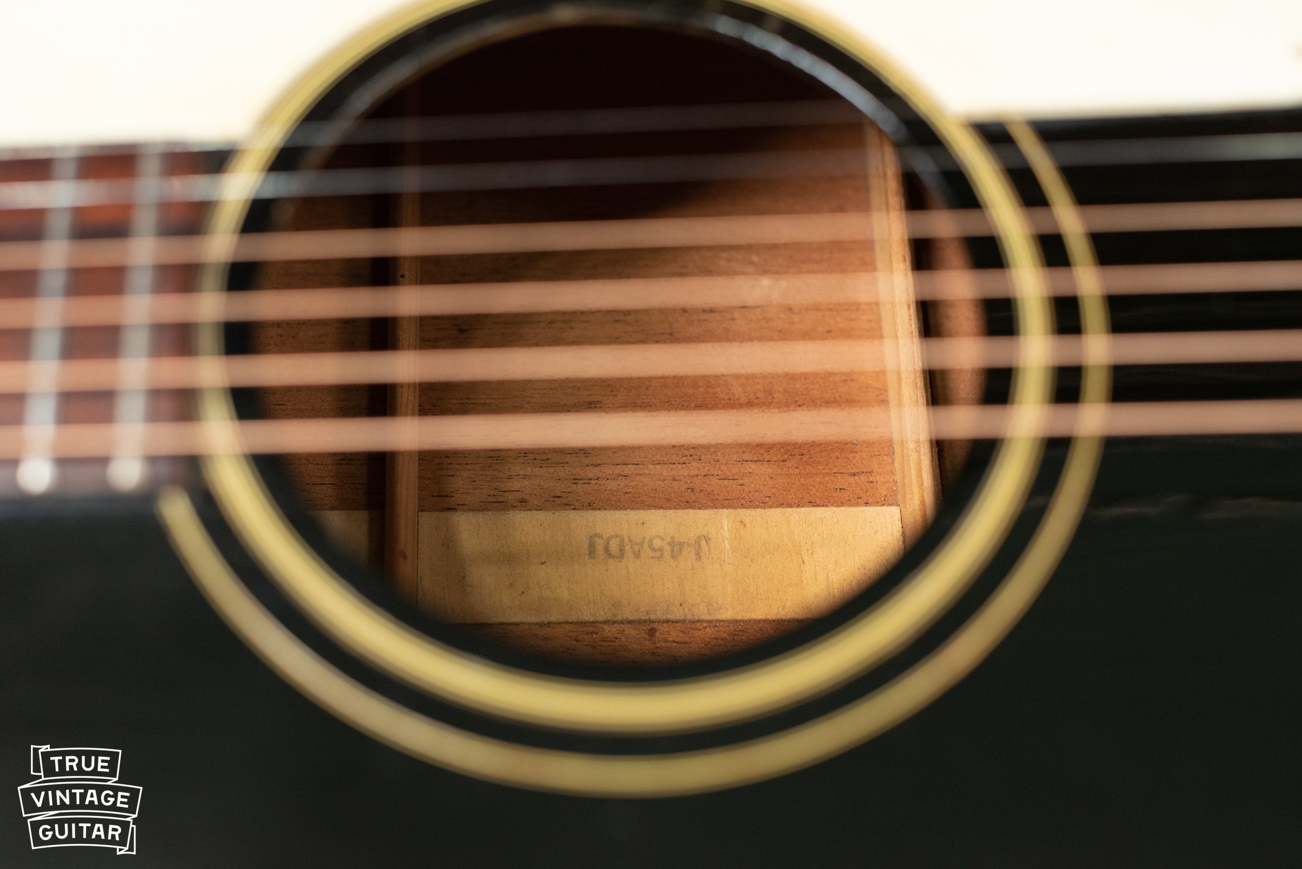 J-45 ADJ stamped inside the sound hole