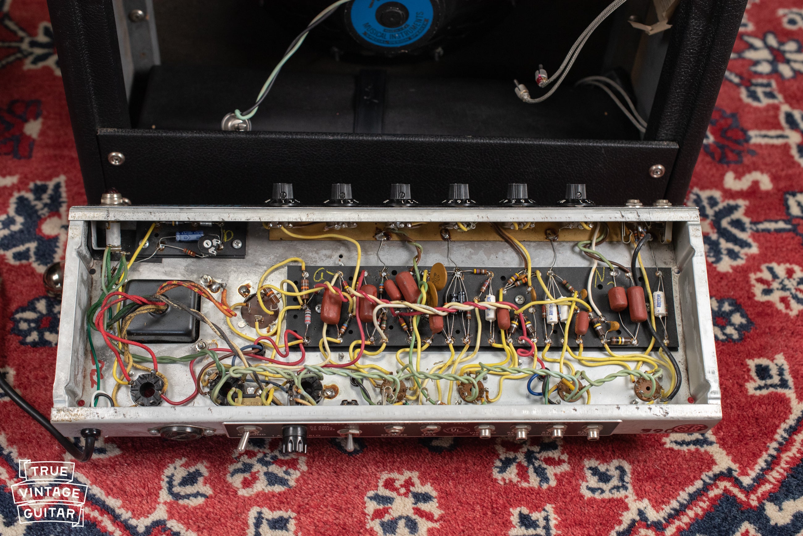 chassis, circuit board, 1970 Fender Princeton Reverb