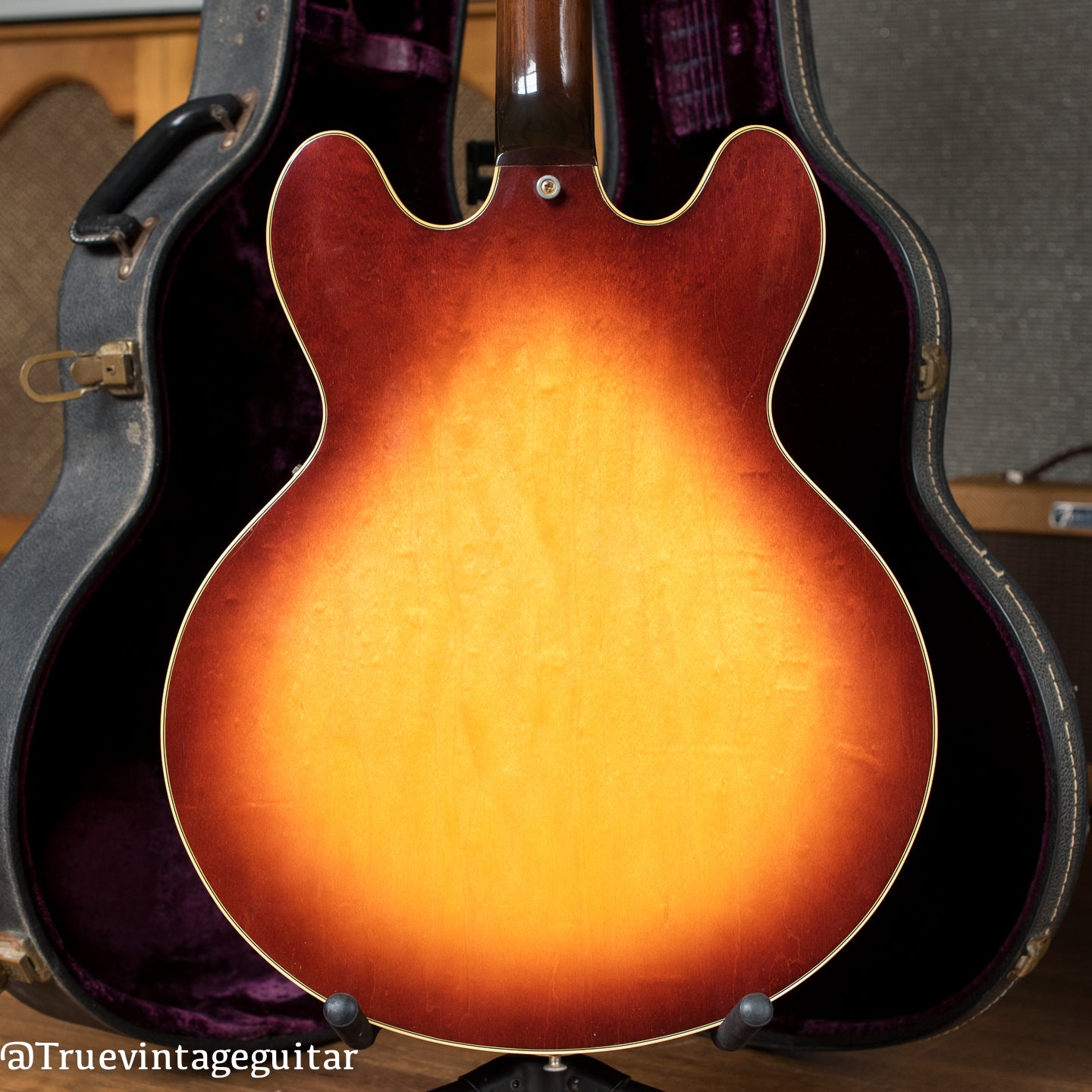 back of body, Vintage 1972 Gibson ES-345 Stereo Sunburst