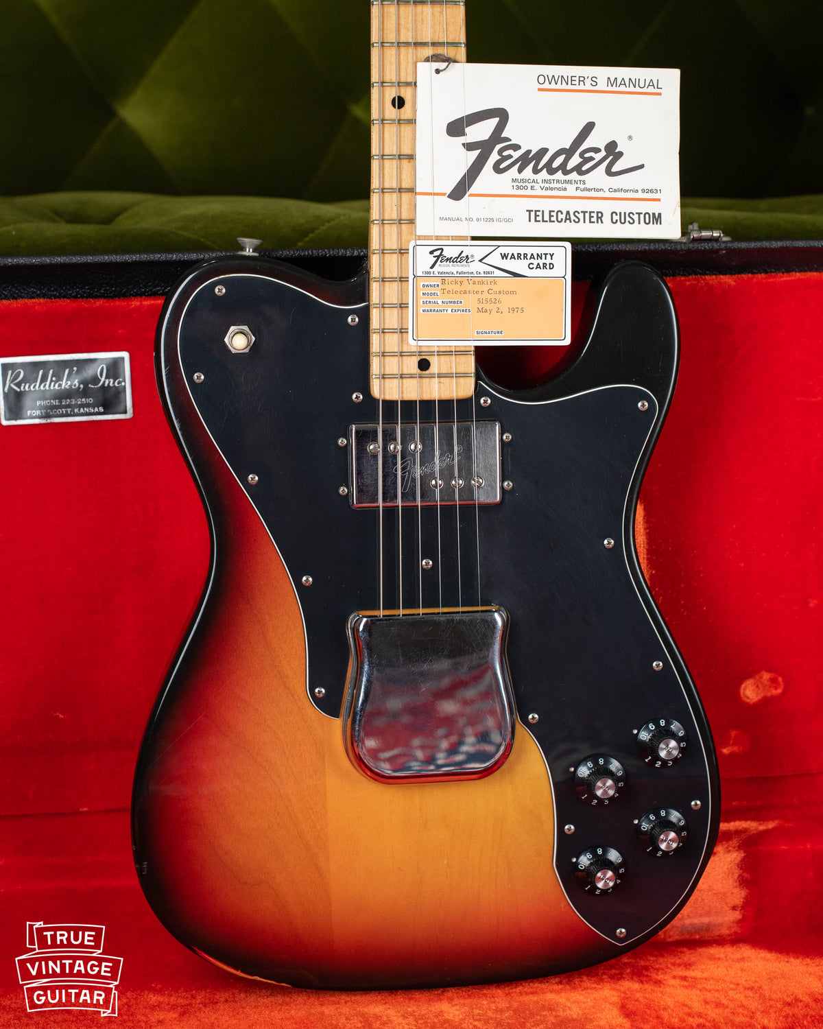 1973 Fender Telecaster Custom Sunburst – True Vintage Guitar