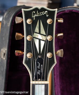 Pearl Gibson logo, Custom inlay, Vintage 1974 Gibson Les Paul Custom Cherry Sunburst