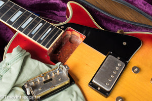 Neck pickup cavity, Vintage 1974 Gibson Les Paul Custom Cherry Sunburst