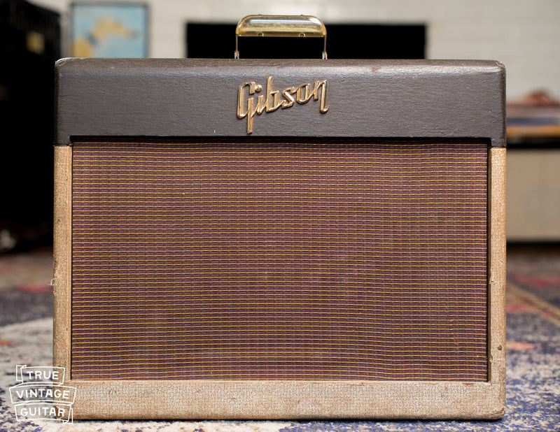 back of Vintage 1957 Gibson GA-20 guitar amplifier