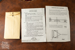 1960 Gibson paperwork Humbucker adjustment sheet Tune-o-matic bridge adjustment sheet