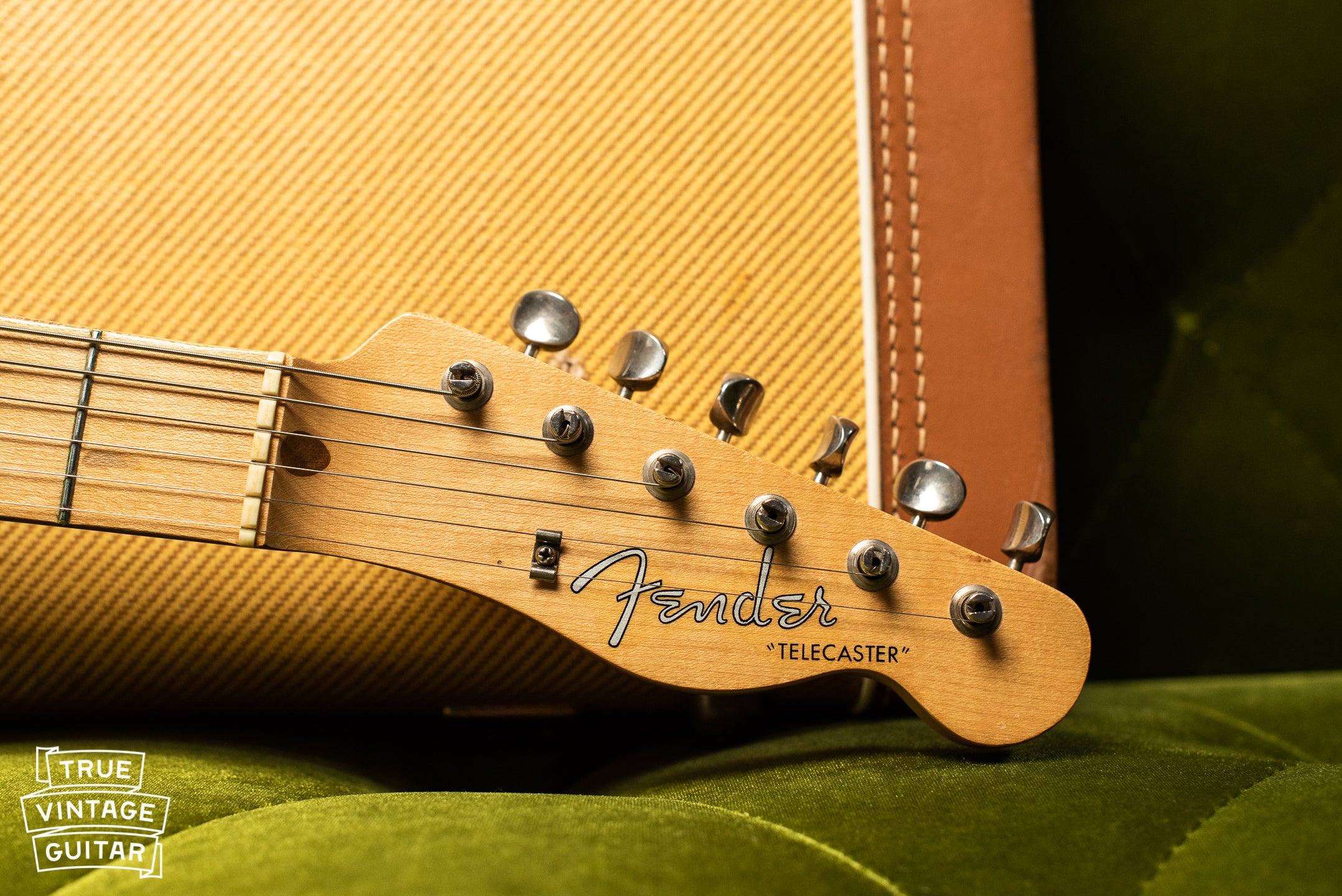 1957 Fender Telecaster Blond headstock, Fender logo