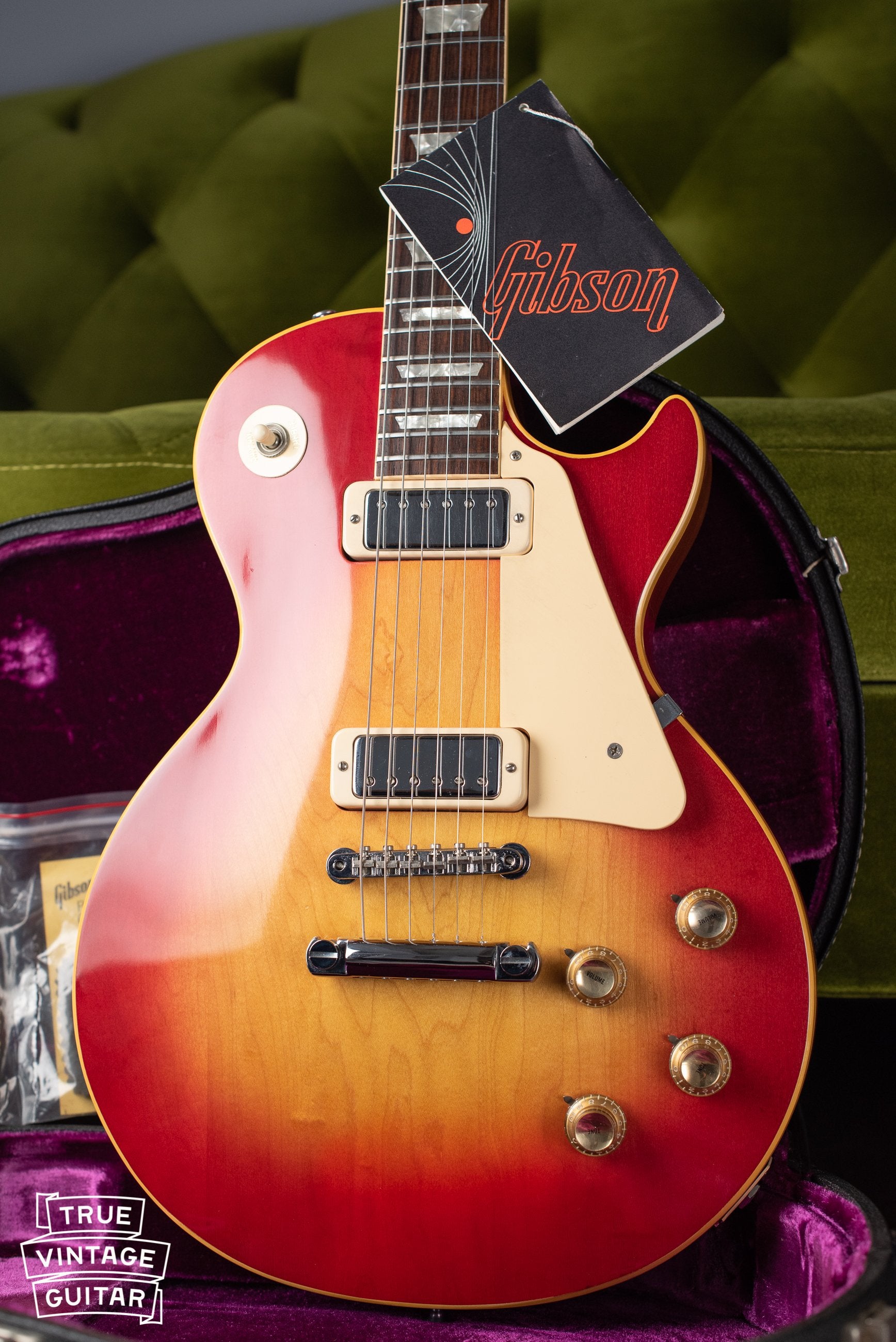 1970 Gibson Les Paul Deluxe Cherry Sunburst – True Vintage Guitar